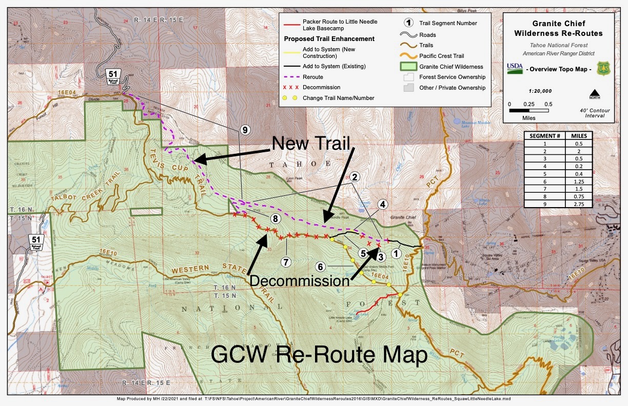 Granite Chief Wilderness Trail Re-Route Project Update